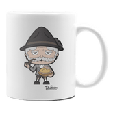 Da Oid Sinzer Leberkassemmel Keramik Kaffeetasse 330ml Weiss Rampoldplatte Front